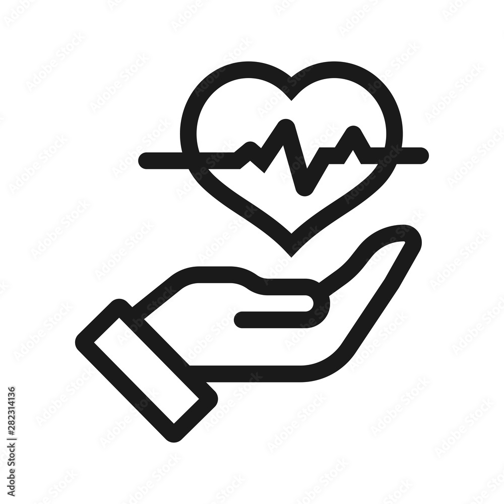 medical insurance - minimal line web icon. simple vector illustration. concept for infographic, website or app. medical insurance - minimal line web icon. simple vector illustration. concept for infographic, website or app.