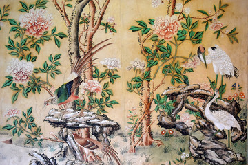 painted chinese wallpaper