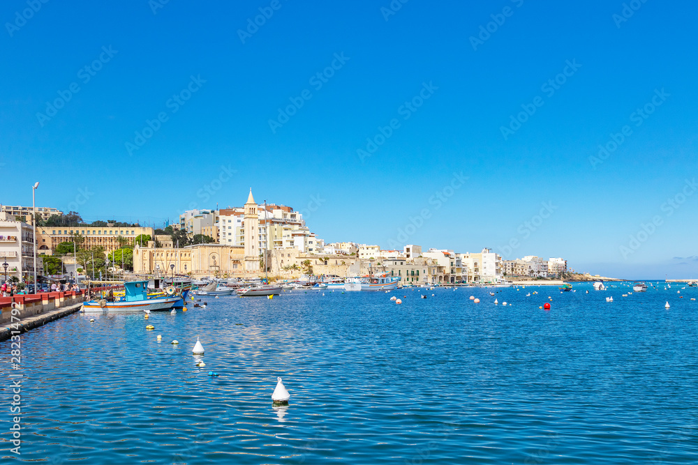 Marsascala harbour with fishing boats, Malta