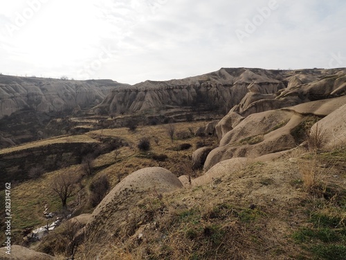 Fototapeta Naklejka Na Ścianę i Meble -  Panorama view of Cappadocia, ancient cave city in Turkey