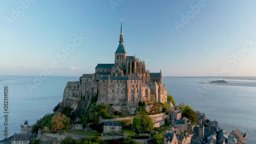 Mont Saint Michel aerial view