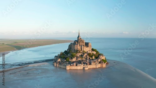 Mont Saint Michel aerial view