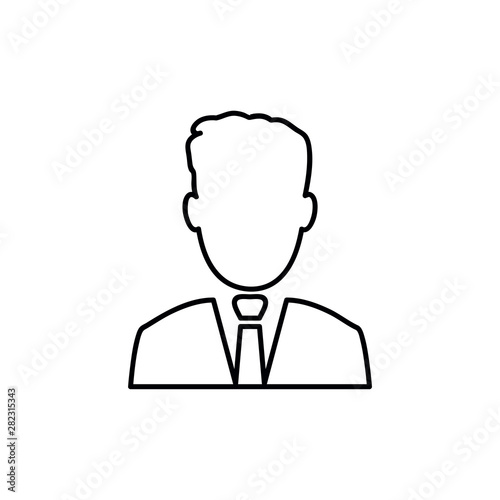 Male avatar icon suitable for info graphics, websites and print media and interfaces. Line vector icon. © OLGA