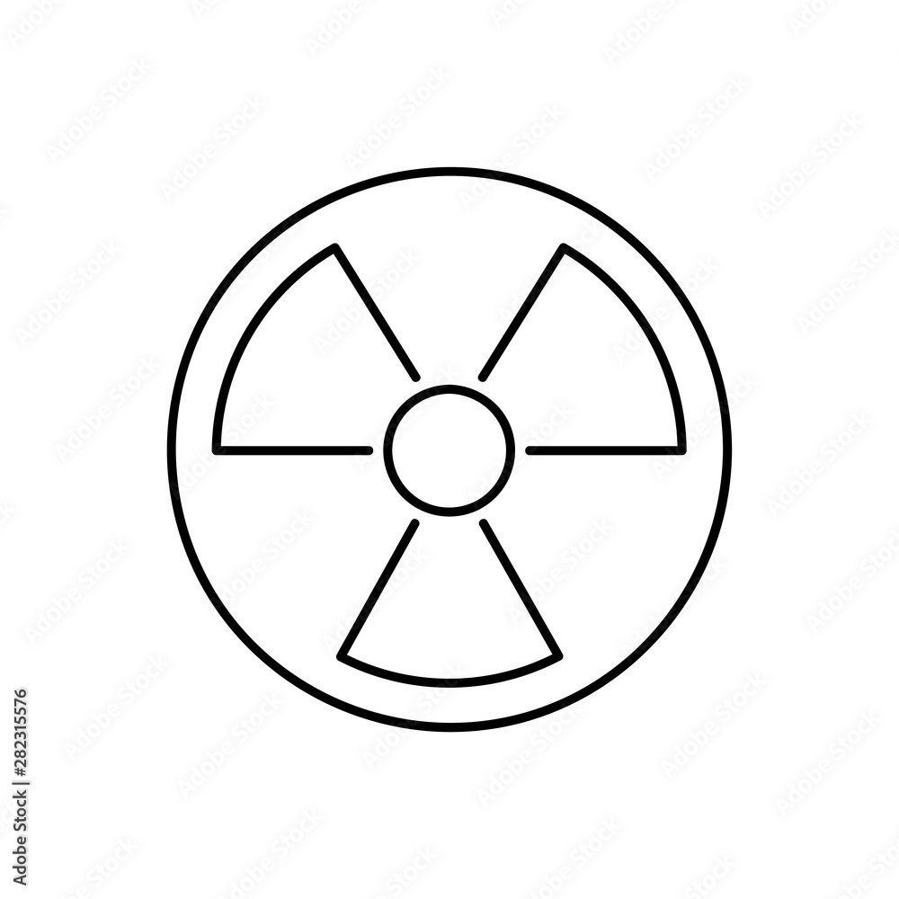 radiation line icon. Thin line icon for website design and development, app development. Vector graphics, a linear pattern on a white background, eps 10. radiation line icon. Thin line icon for website design and development, app development. Vector graphics, a linear pattern on a white background, eps 10.