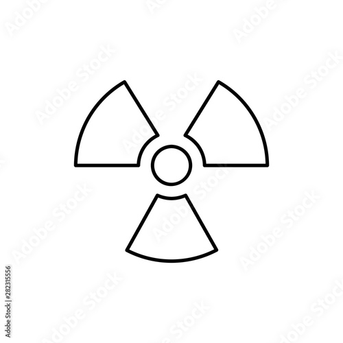 radiation line icon. Thin line icon for website design and development, app development. Vector graphics, a linear pattern on a white background, eps 10.
