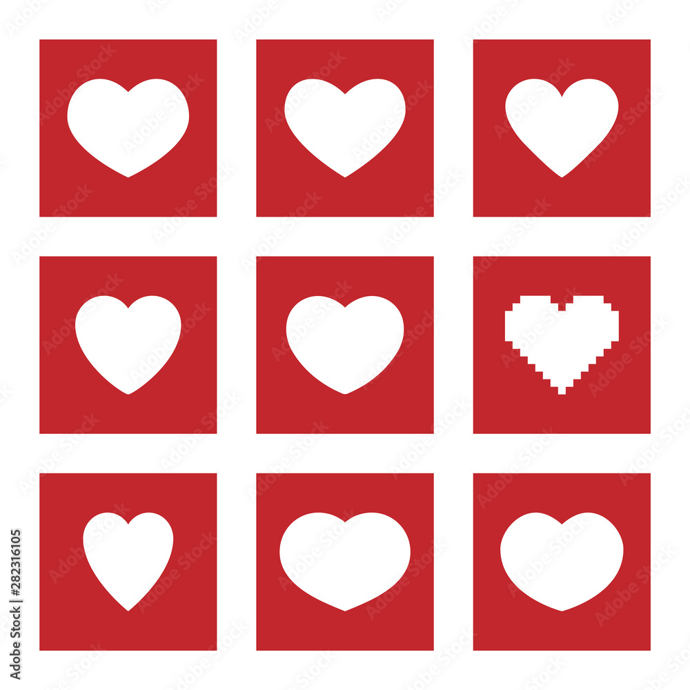 heart icons and symbols for social media, like and love icon set heart icons and symbols for social media, like and love icon set