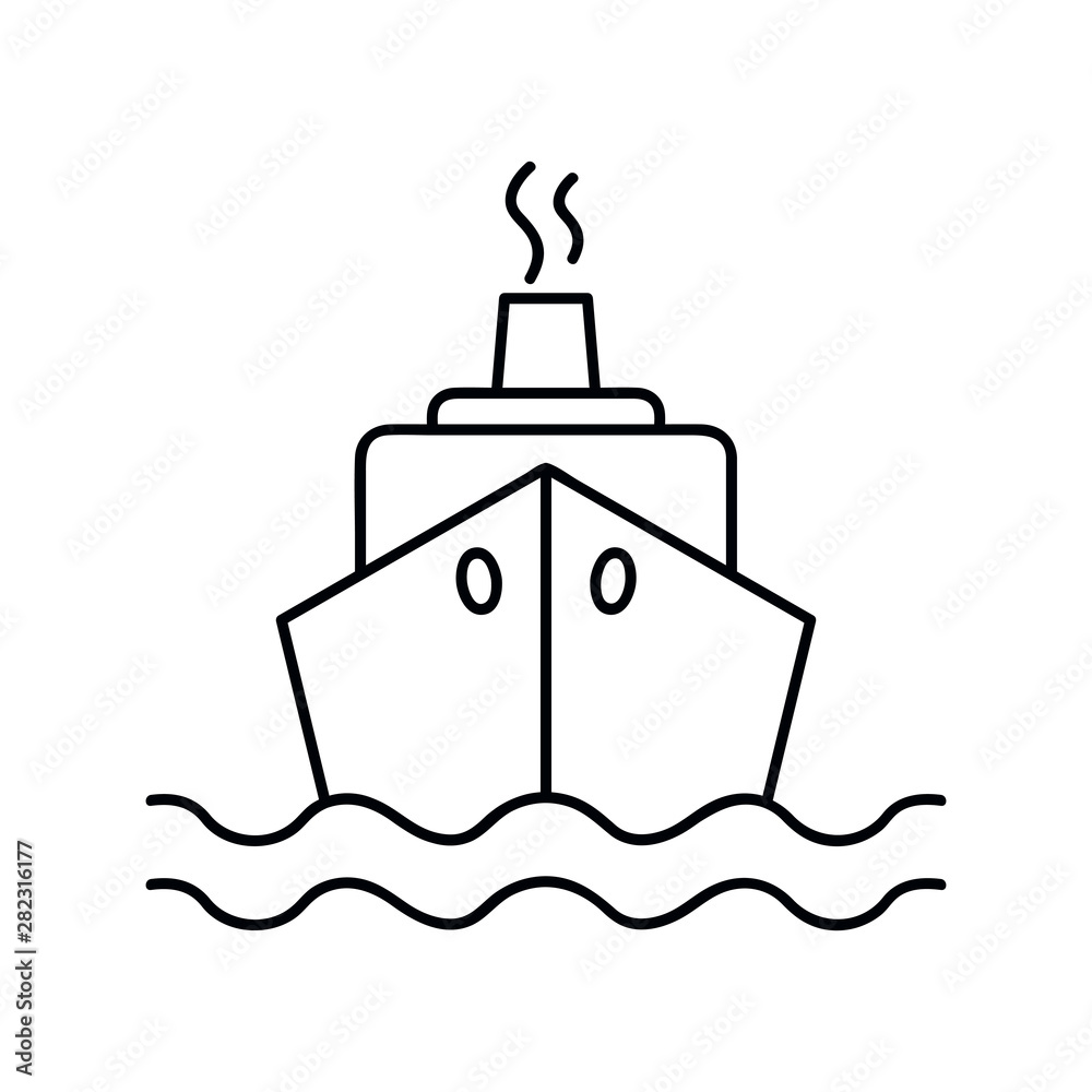 ship liner line icon. Vector graphics, a linear pattern on a white background, eps 10. ship liner line icon. Vector graphics, a linear pattern on a white background, eps 10.