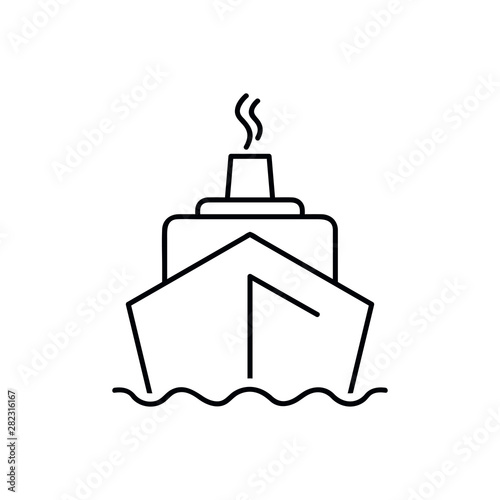 ship liner line icon. Vector graphics, a linear pattern on a white background, eps 10.