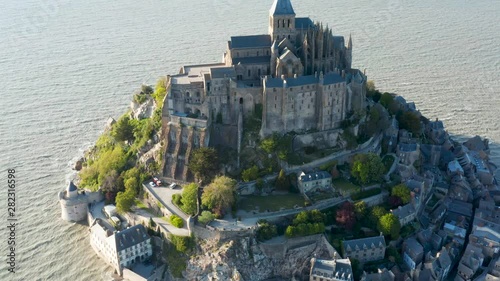 Mont Saint Michel aerial view
