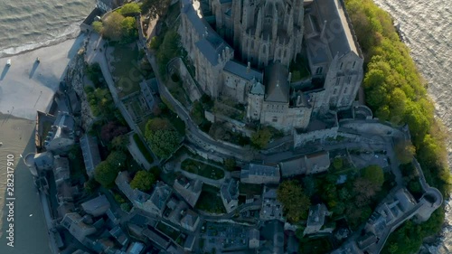 Mont Saint Michel aerial view