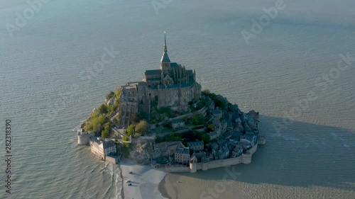 Mont Saint Michel aerial view