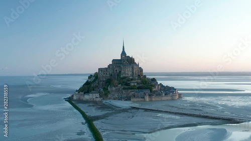 Mont Saint Michel aerial view