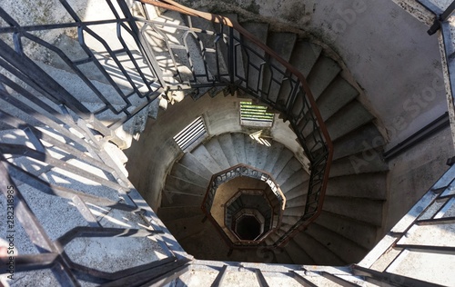Spiral staircase in the Volt lighthouse in Brunatte village