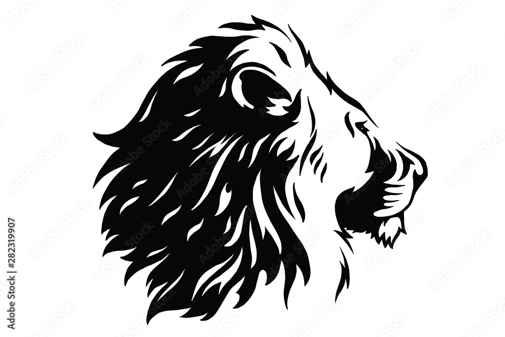 Lion Head Logo Vector Template Illustration Graphic Design