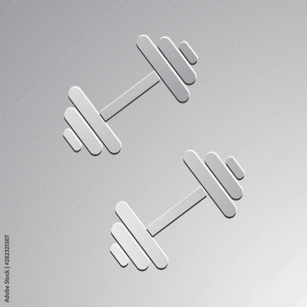 Dumbbells for gym vector icon