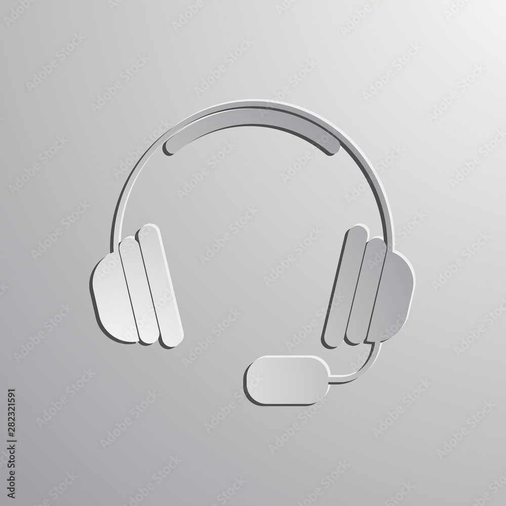 Headphones with speaker vector illustration Headphones with speaker vector illustration