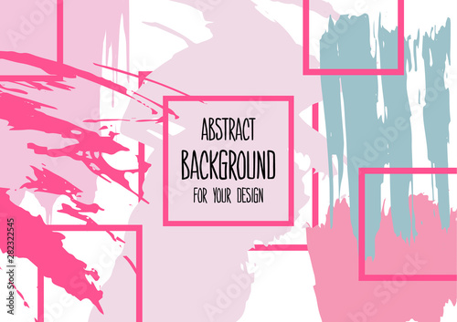 Abstract background for your design. Universal background. Colorful elements. Cover, flyer, banner, web, print. Acrylic paints, brushes, blots