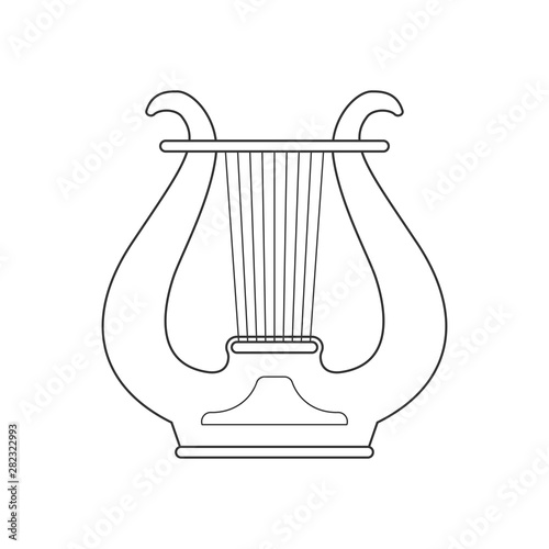 Lure flat black and white icon. Isolated Vector String ill.