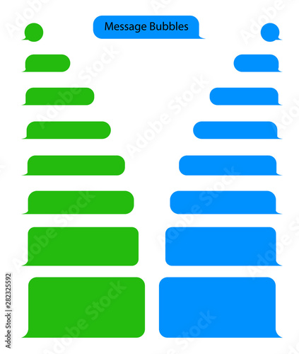 Message bubble chat for text, sms. Chat messenger at bubble form in flat style. Blank message for text for web, phone. vector illustration