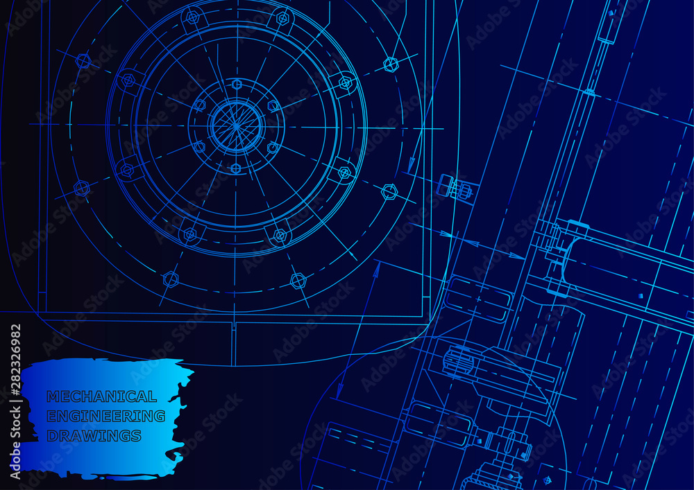 Fototapeta premium Vector engineering illustration