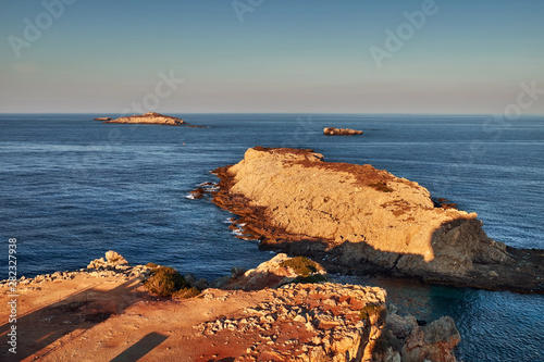 View to the Kleides Islands at the north-eastern edge of Cyprus island. photo