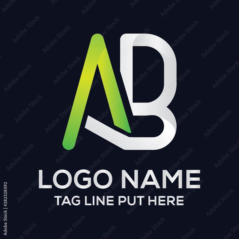 AB Letter logo design template AB Letter logo design template