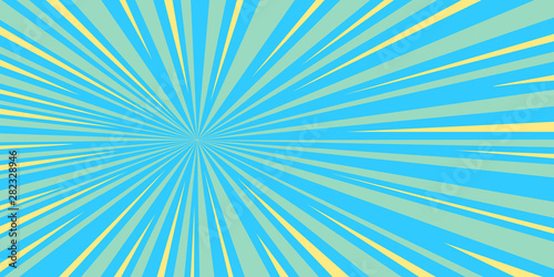 blue rays pop art background