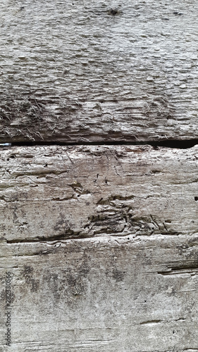 Wood. Old rotten wood. Vintage cracked wood. Weathered surface. Vintage background