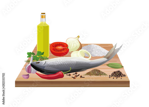 Fish with seasonings