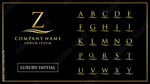 Luxury and elegant initial letter vector template