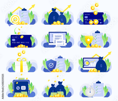 Set of business illustrations.
