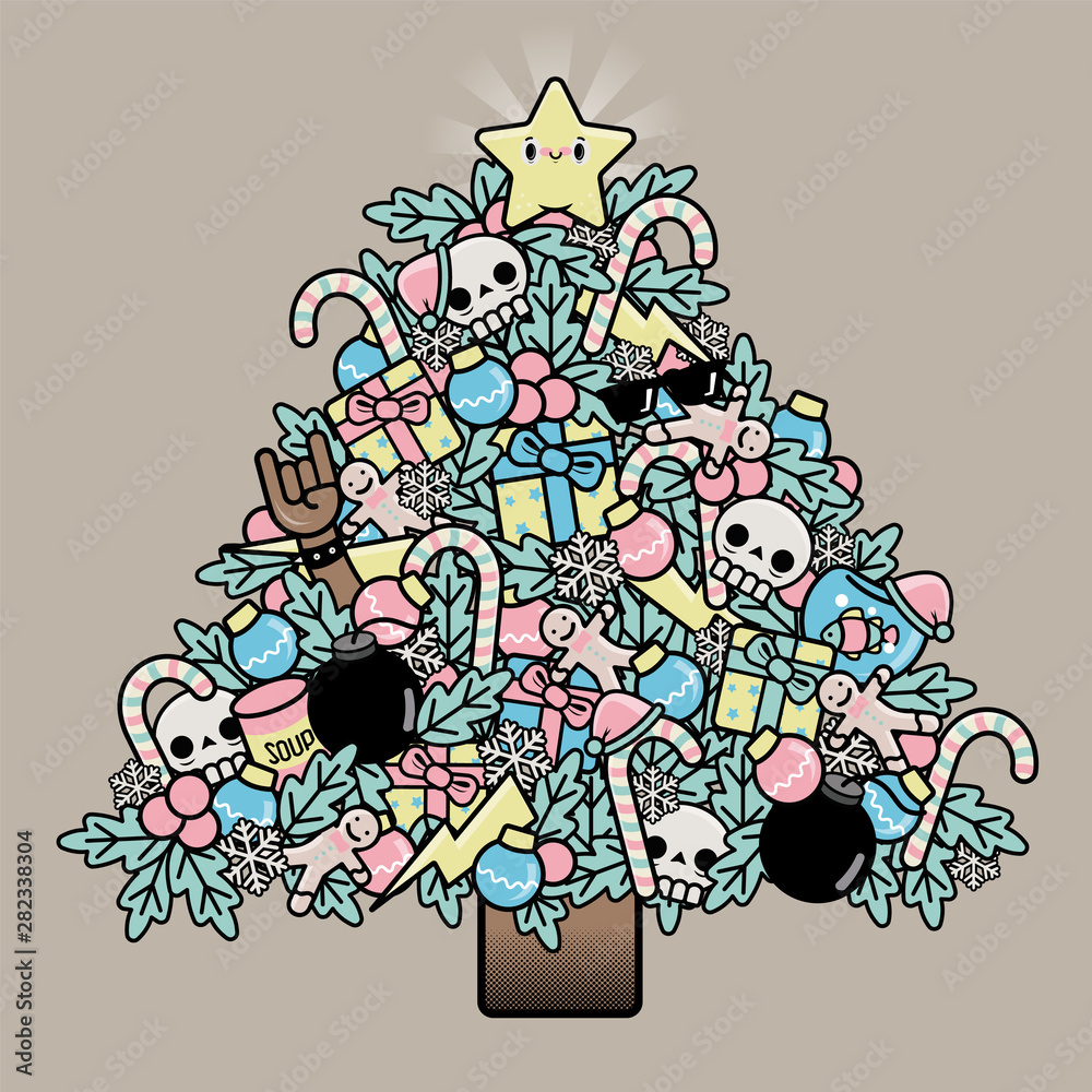Fototapeta premium Rocker Christmas tree