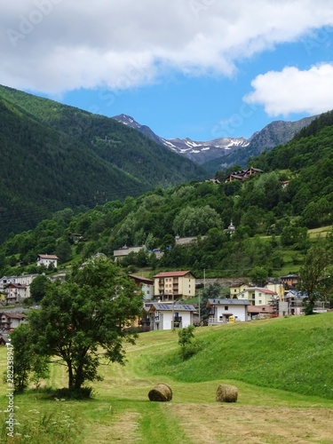 The Alps of Val Camonica near the town of Vezza D'oglio, Italy - June 2019.