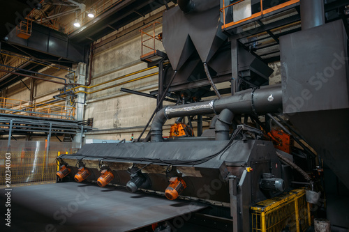 Fotografi Roller conveyor shot blasting machine