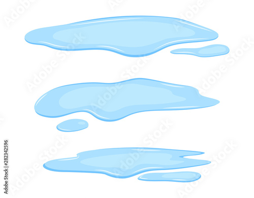Wallpaper Mural Water puddle isolted on white background