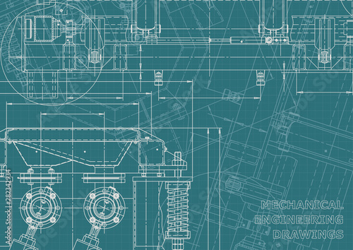 Blueprint. Vector engineering illustration