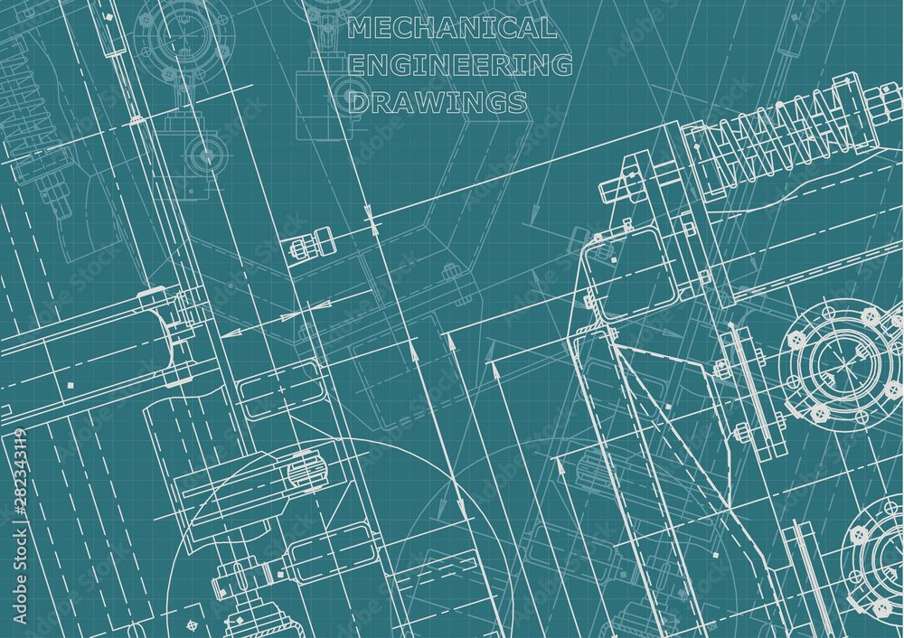 Blueprint, Sketch. Vector engineering illustration. Cover, flyer, banner, background. Instrument-making drawings. Mechanical engineering drawing. Technical illustrations, backgrounds. Scheme, plan Blueprint, Sketch. Vector engineering illustration. Cover, flyer, banner, background. Instrument-making drawings. Mechanical engineering drawing. Technical illustrations, backgrounds. Scheme, plan