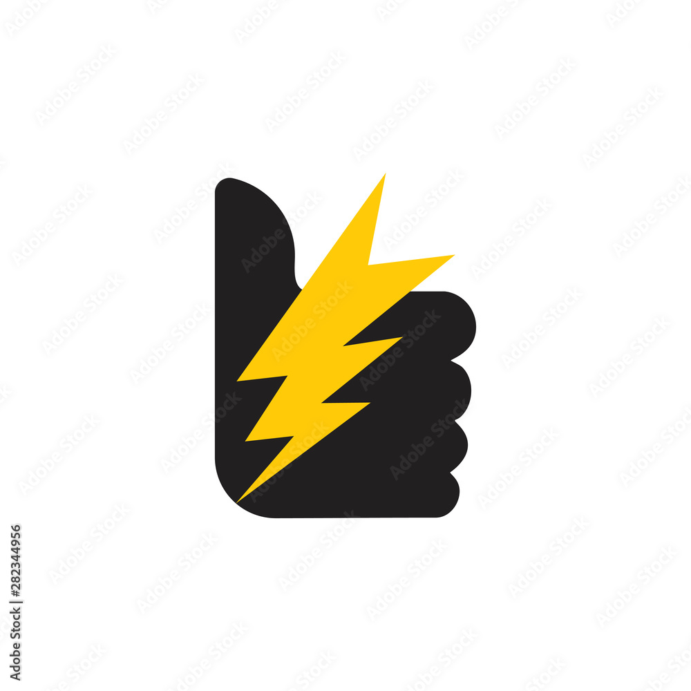 thumb like booster power symbol vector
