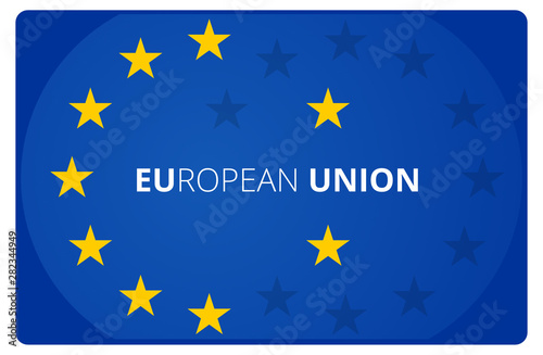 European Union EU creative abstract symbol icon 3d-illustration