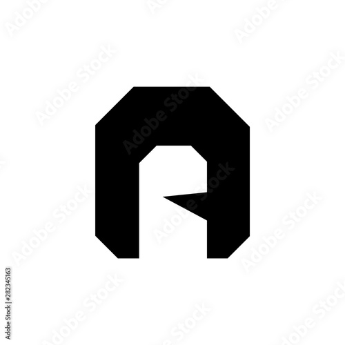 letter ar geometric logo vector