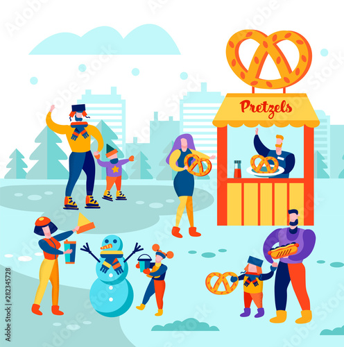 Christmas Night Market or Nighttime Outdoor Fair.