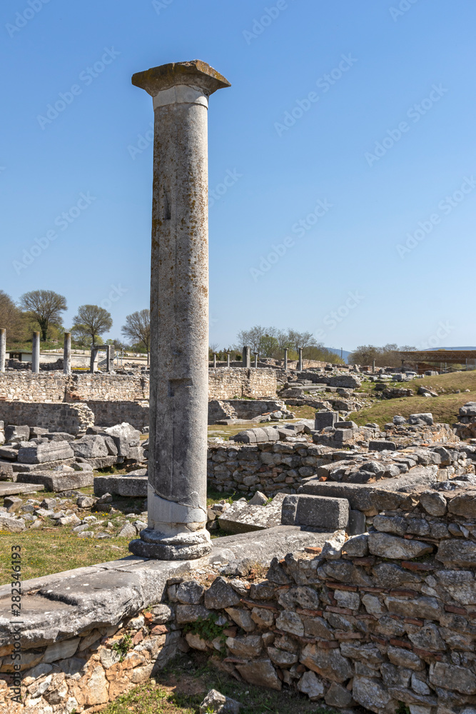 Ruins at archaeological site of Philippi, Greece Ruins at archaeological site of Philippi, Greece