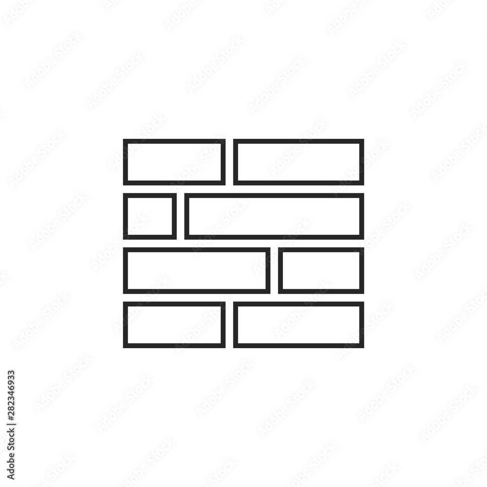 Wall vector icon. Wall vector illustration Wall vector icon. Wall vector illustration