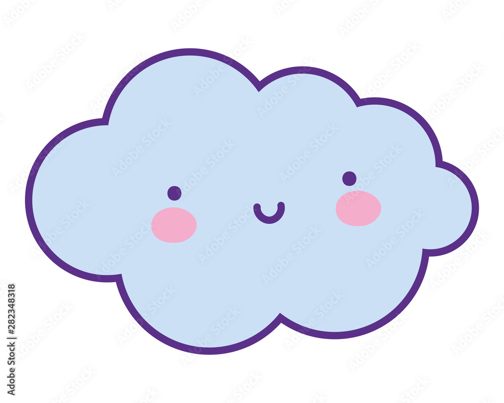 Isolated cloud cartoon vector design Isolated cloud cartoon vector design