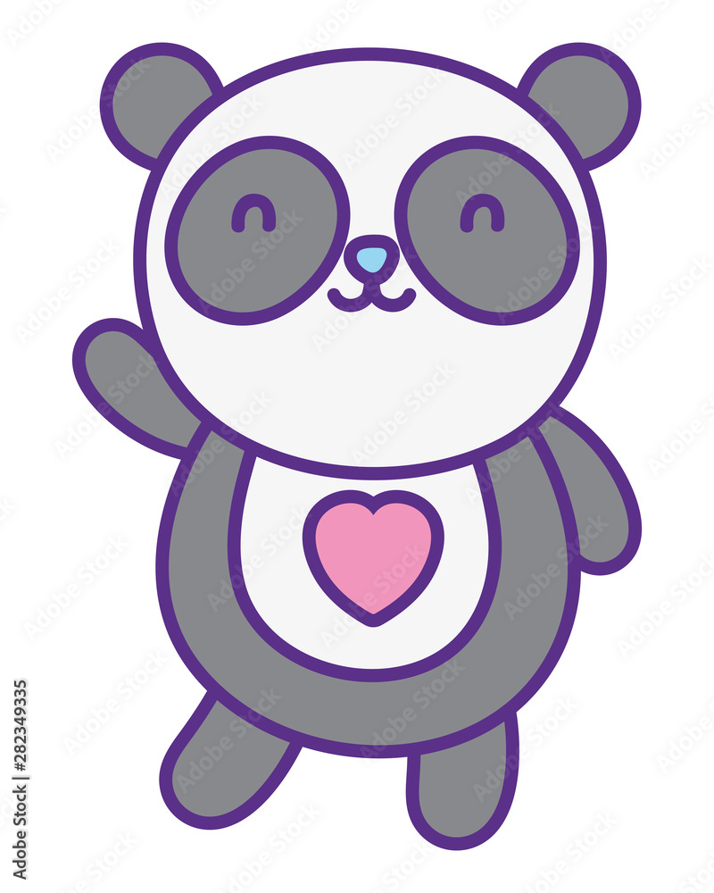 Isolated panda cartoon vector design Isolated panda cartoon vector design