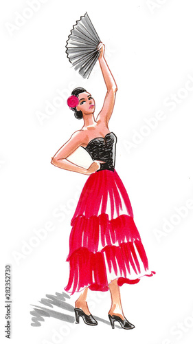 Beautiful Flamenco dancer. ...