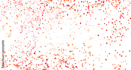 Colorful confetti on isolated white background. Abstract texture from glitters. Image for polygraphy  posters or banners. Doodle for design