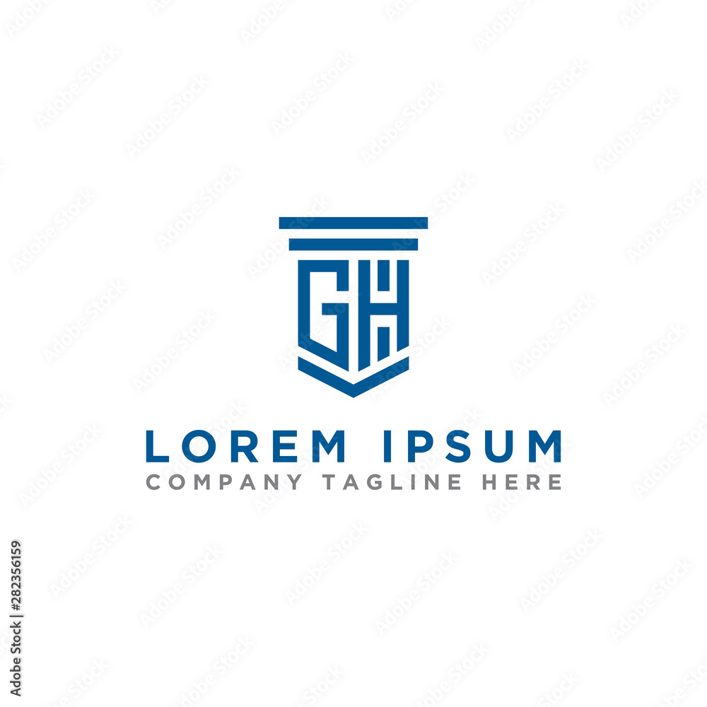 Inspiring company logo design from the initial letters GH logo icon. -Vectors