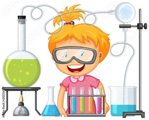 Scientist working with science tools in lab