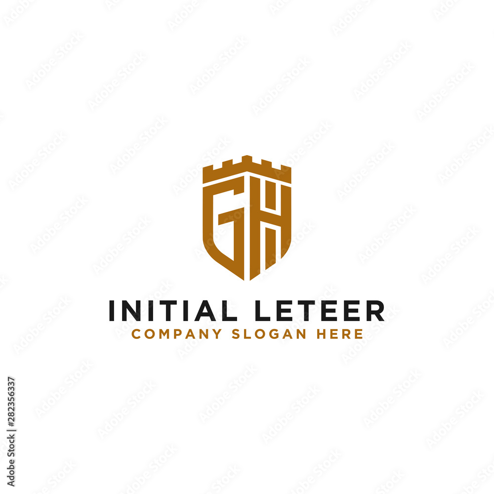 Inspiring company logo design from the initial letters GH logo icon. -Vectors Inspiring company logo design from the initial letters GH logo icon. -Vectors